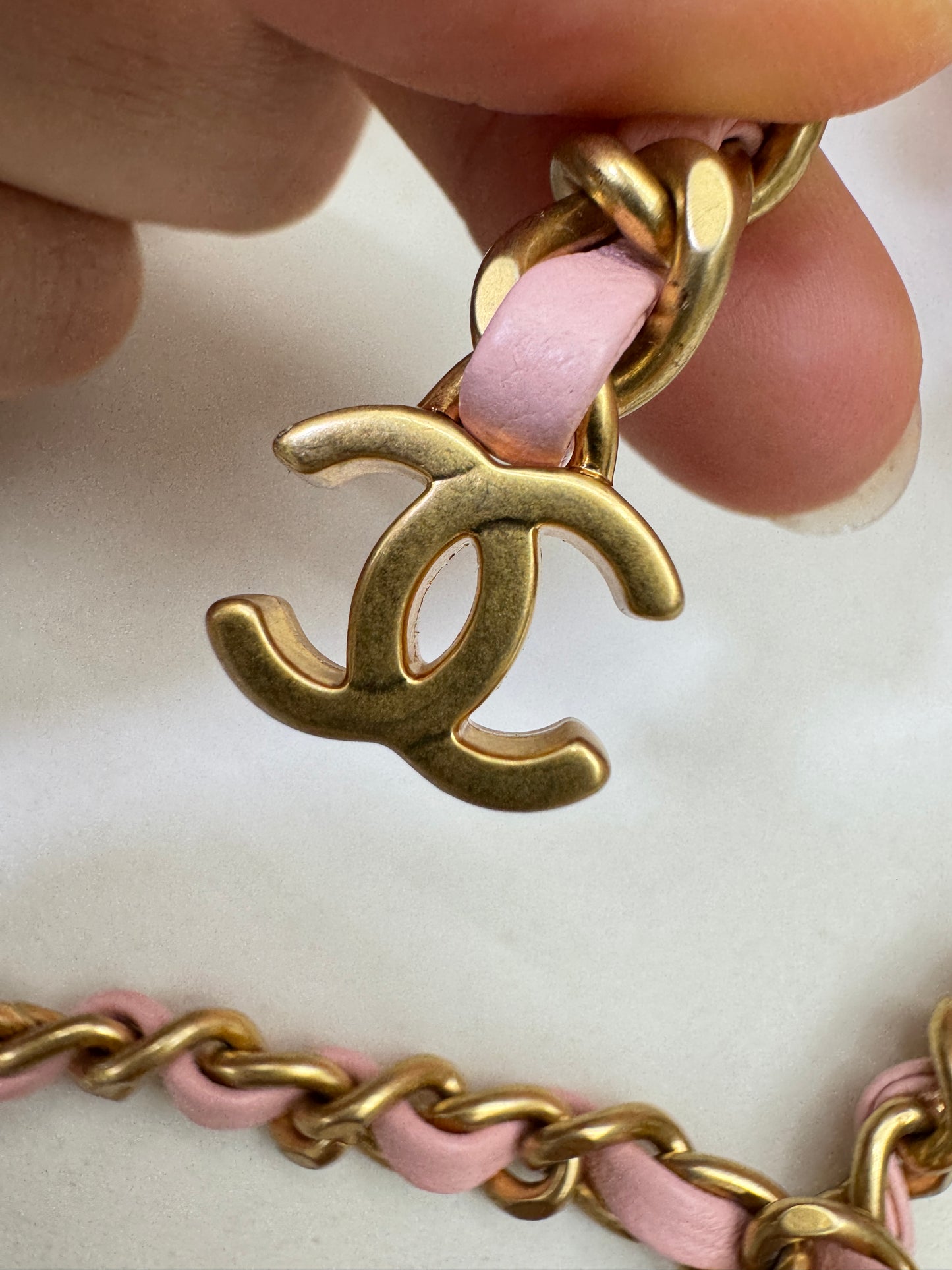 CHANEL 25B調節扣 Mini CF 17 粉紅色