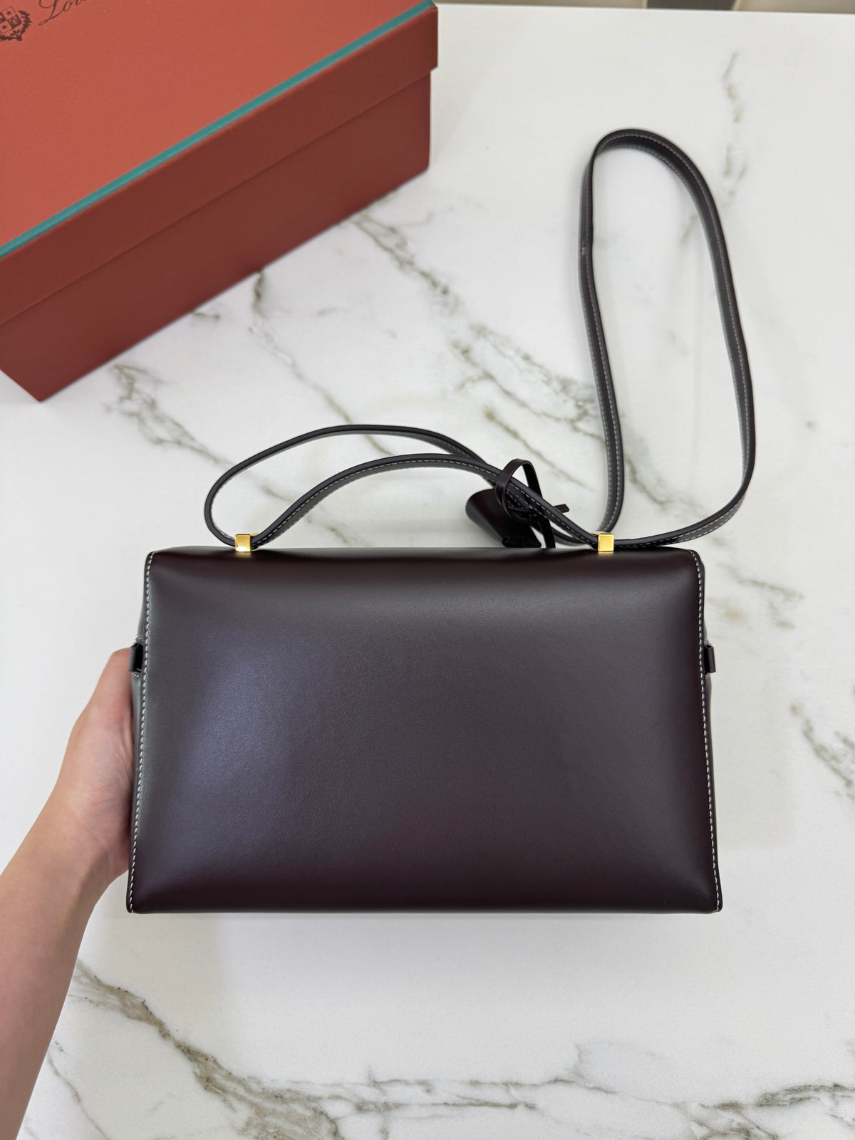 LORO PIANA Extra Bag 27 Dark Chocolate
