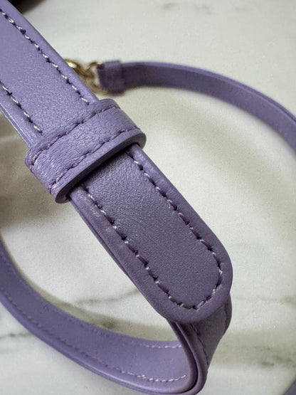 DIOR Mini Lady Dior 紫色羊皮