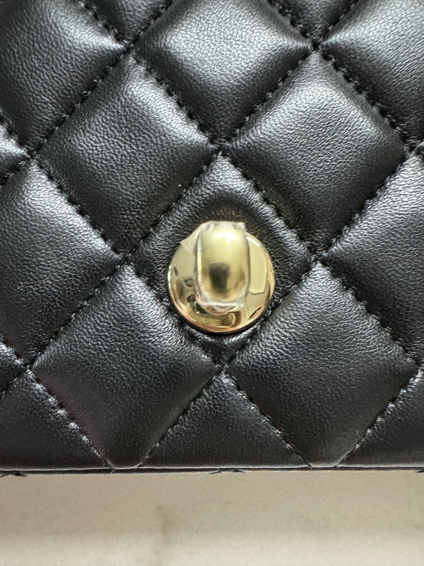 CHANEL CF20 羊皮 黑色淡金扣