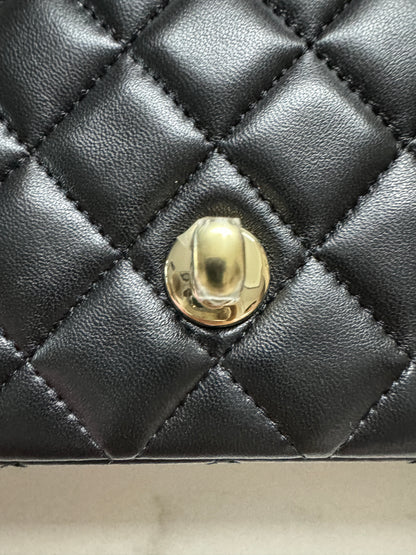 CHANEL CF20 羊皮 黑色淡金扣