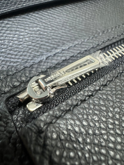 HERMES Bearn Compact Wallet 黑銀 短款 Epsom PHW
