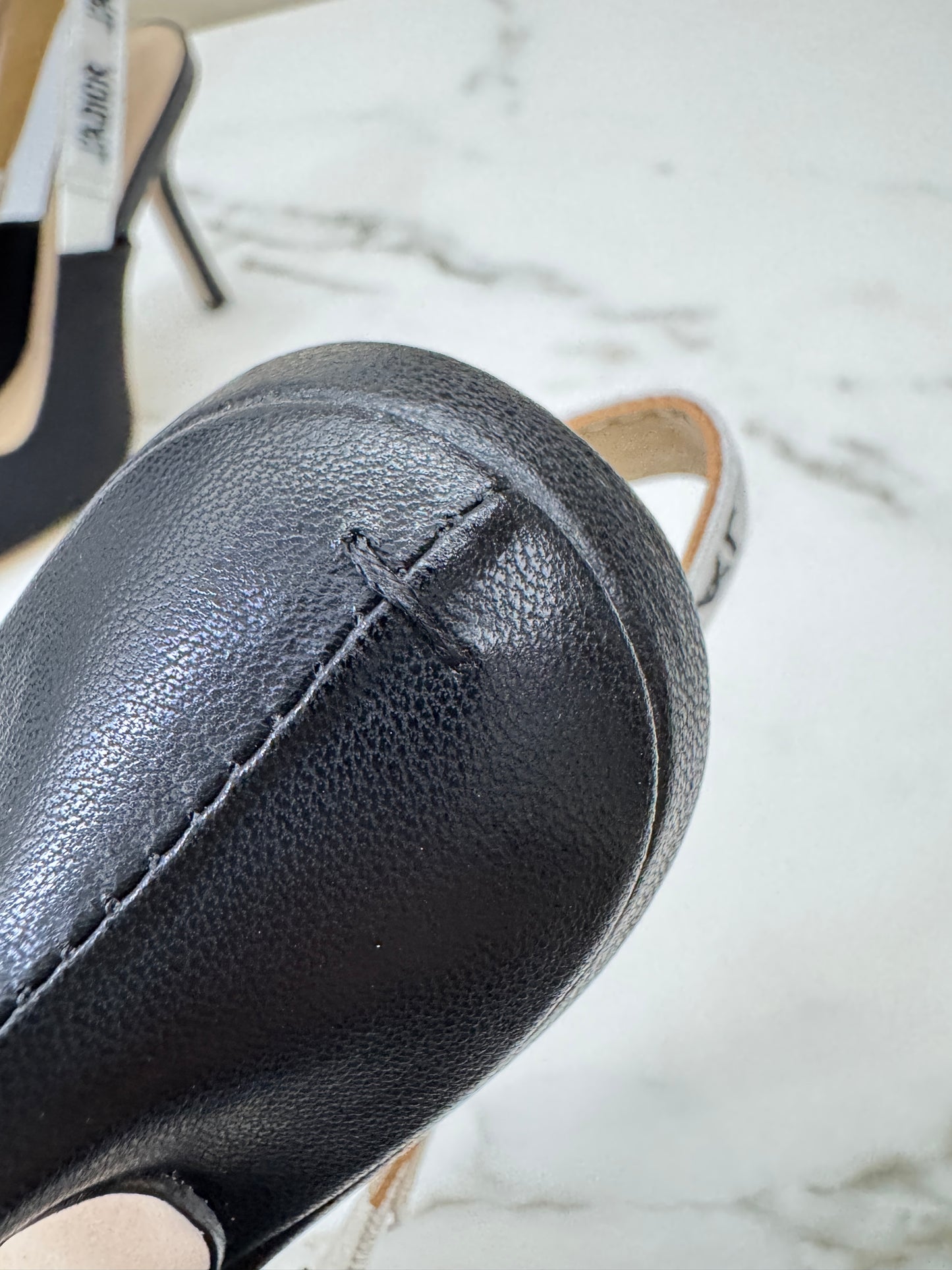 DIOR J'adior Slingback 黑色科技布 10cm