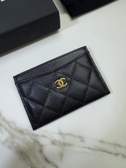 CHANEL Card Holder 黑金牛 HAAS皮