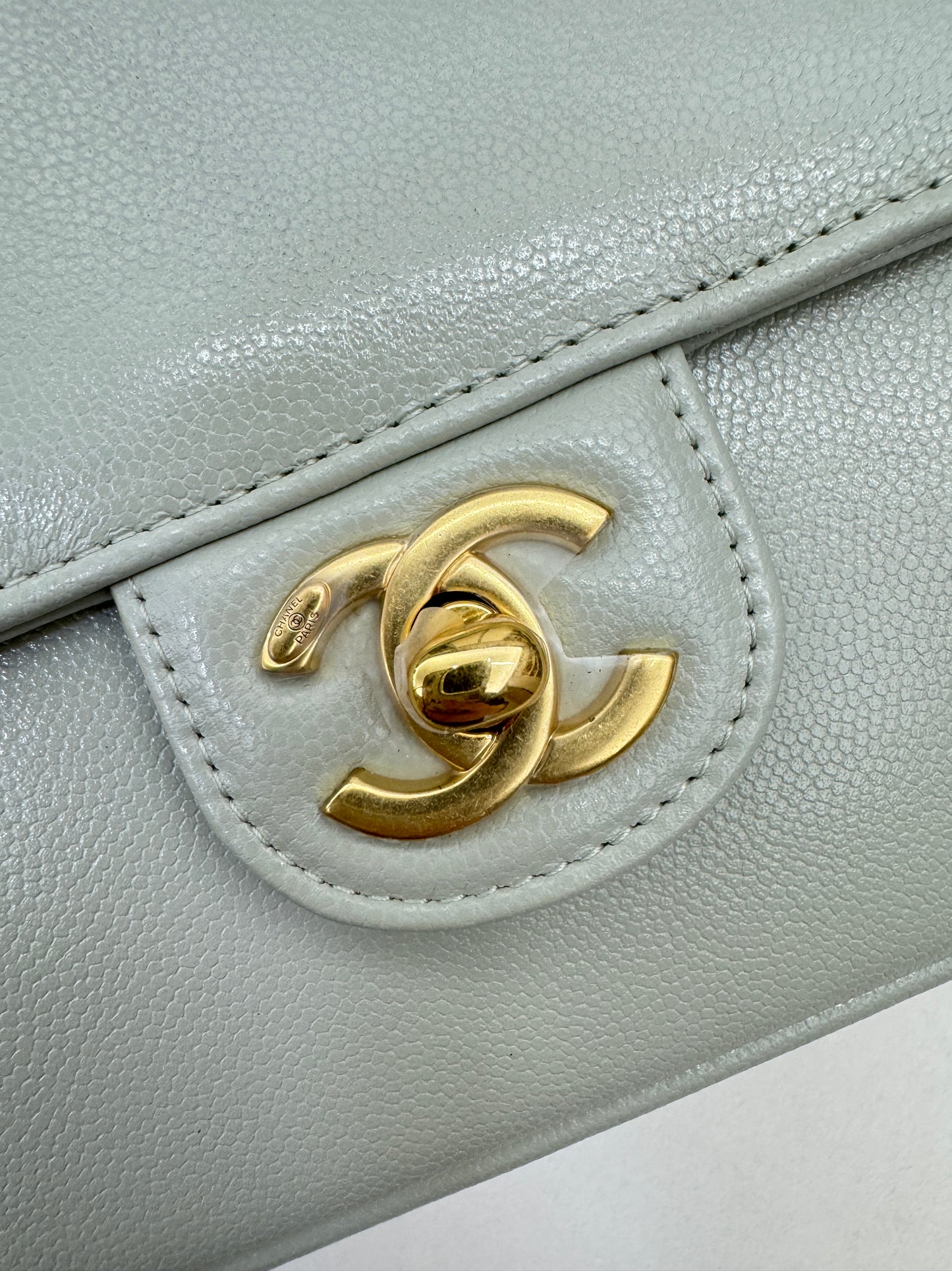 CHANEL Preppy Coco 灰綠色 Small