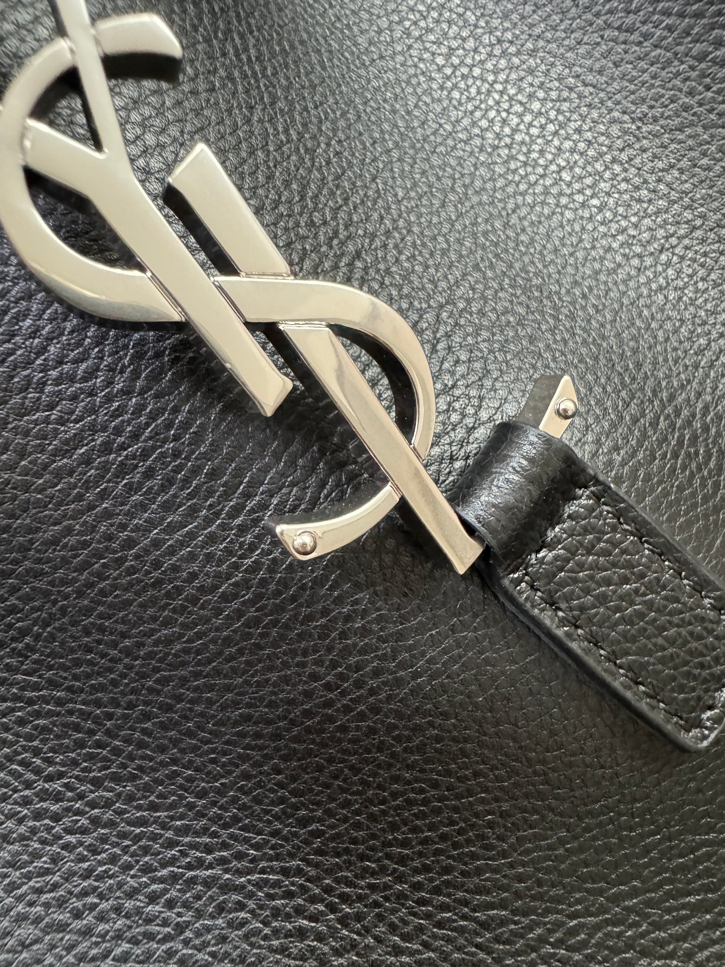 YSL LE 5 A 7 Hobo 黑銀 Large