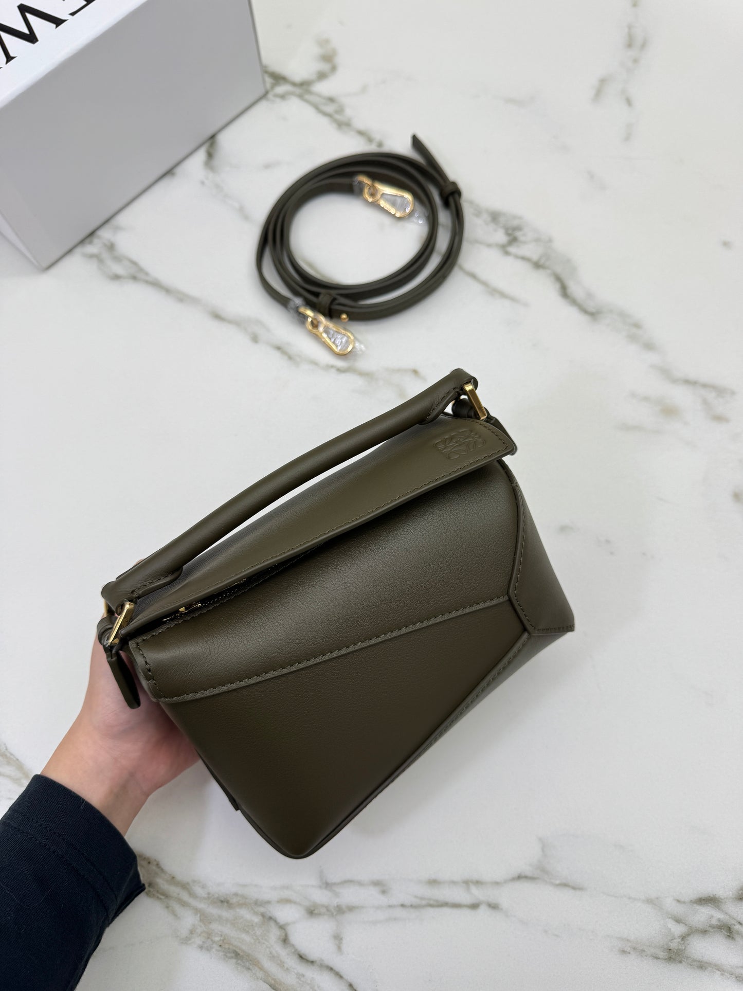 LOEWE Mini Puzzle 深卡其綠