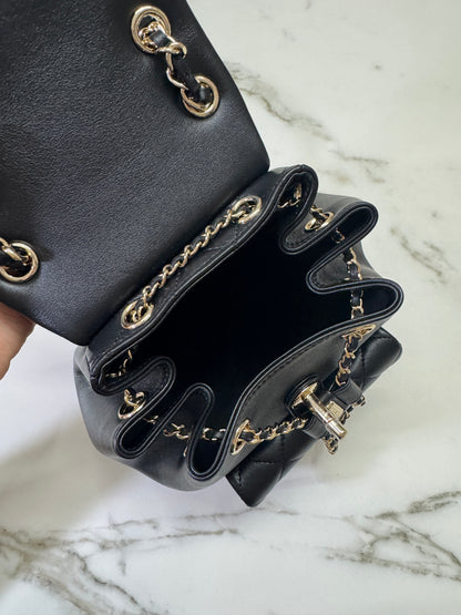 CHANEL Duma 胎牛皮 黑色 Small