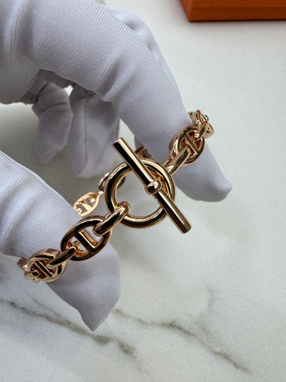 HERMES Chain d‘Ancre Enchainee PM Bracelet Rose Gold