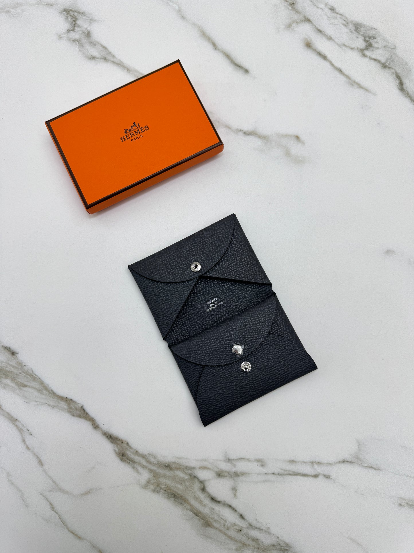 HERMES Calvi Duo 石板灰 Epsom 85 Ardoise