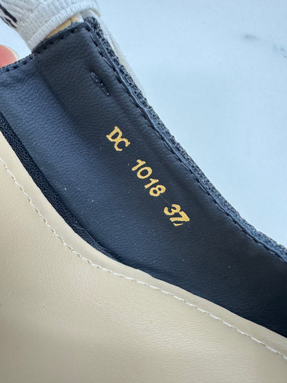 DIOR J'adior Slingback 黑色科技布 10cm