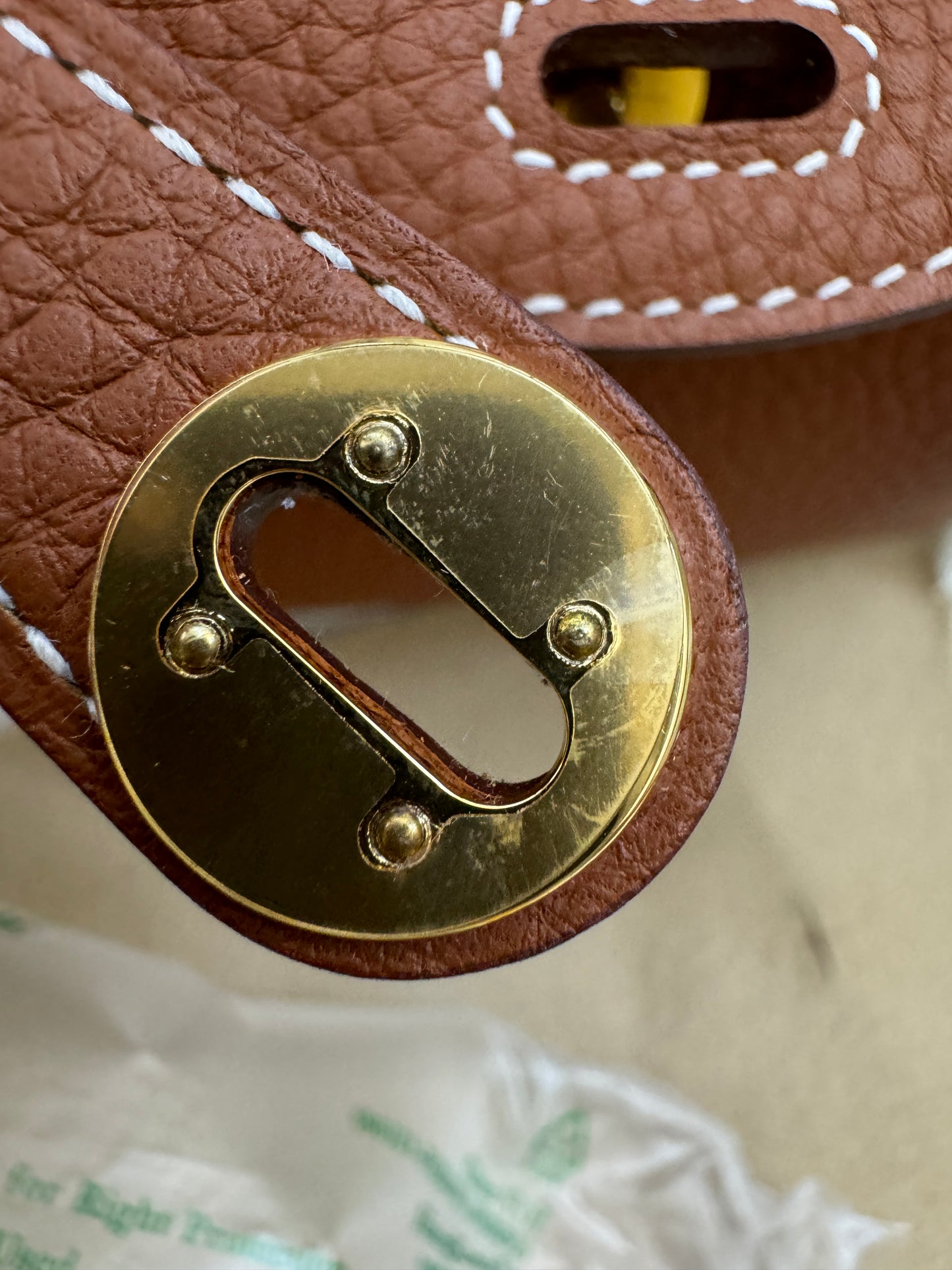 HERMES Mini Lindy 金棕金扣 Gold TC GHD