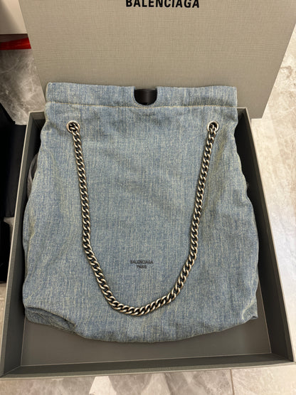 BALENCIAGA CRUSH 牛仔垃圾袋 Medium