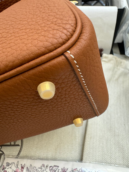 HERMES Mini Lindy 金棕金扣 Gold TC GHD