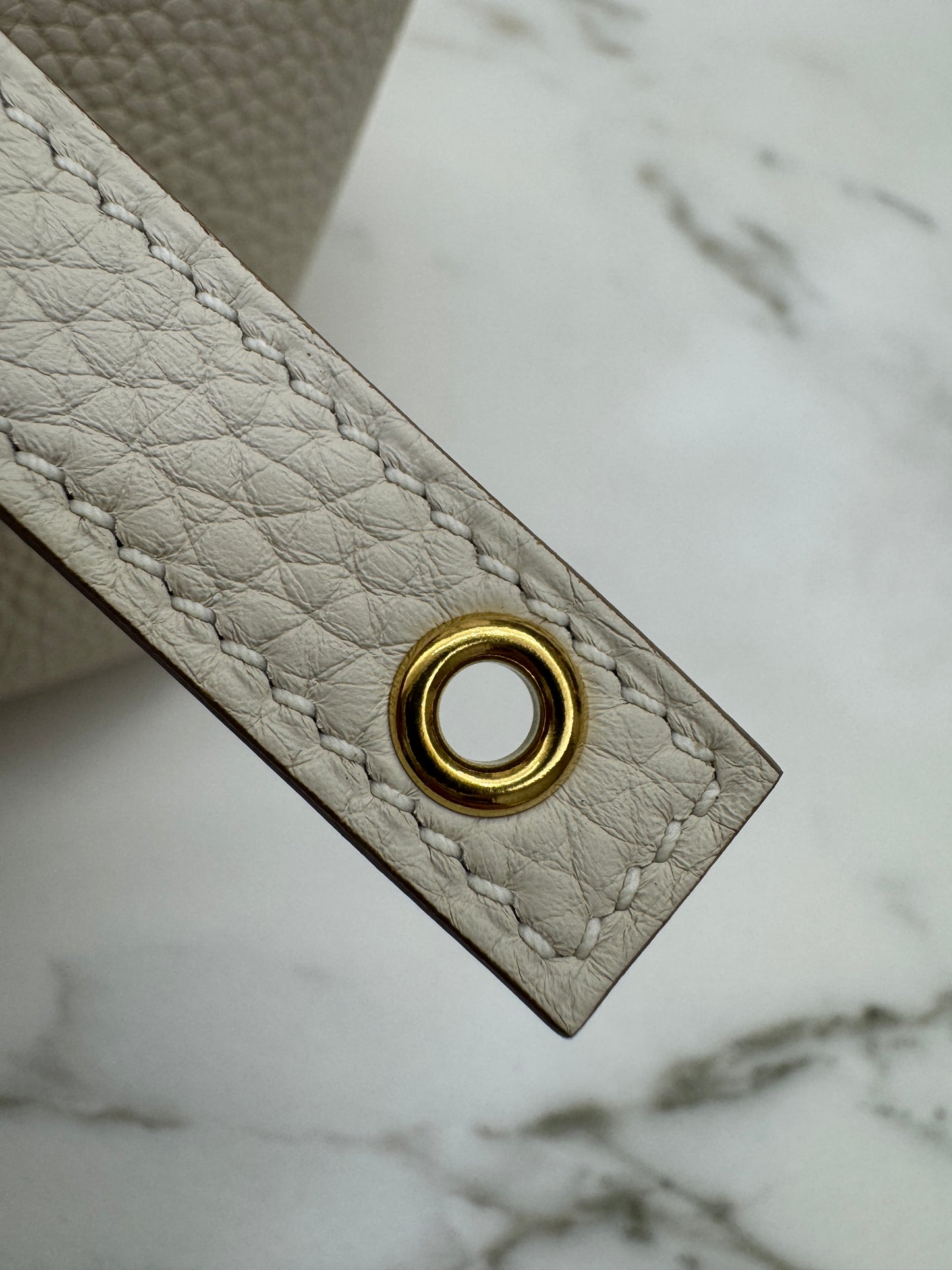 HERMES Picotin 18 奶昔白金扣 Craie GHW