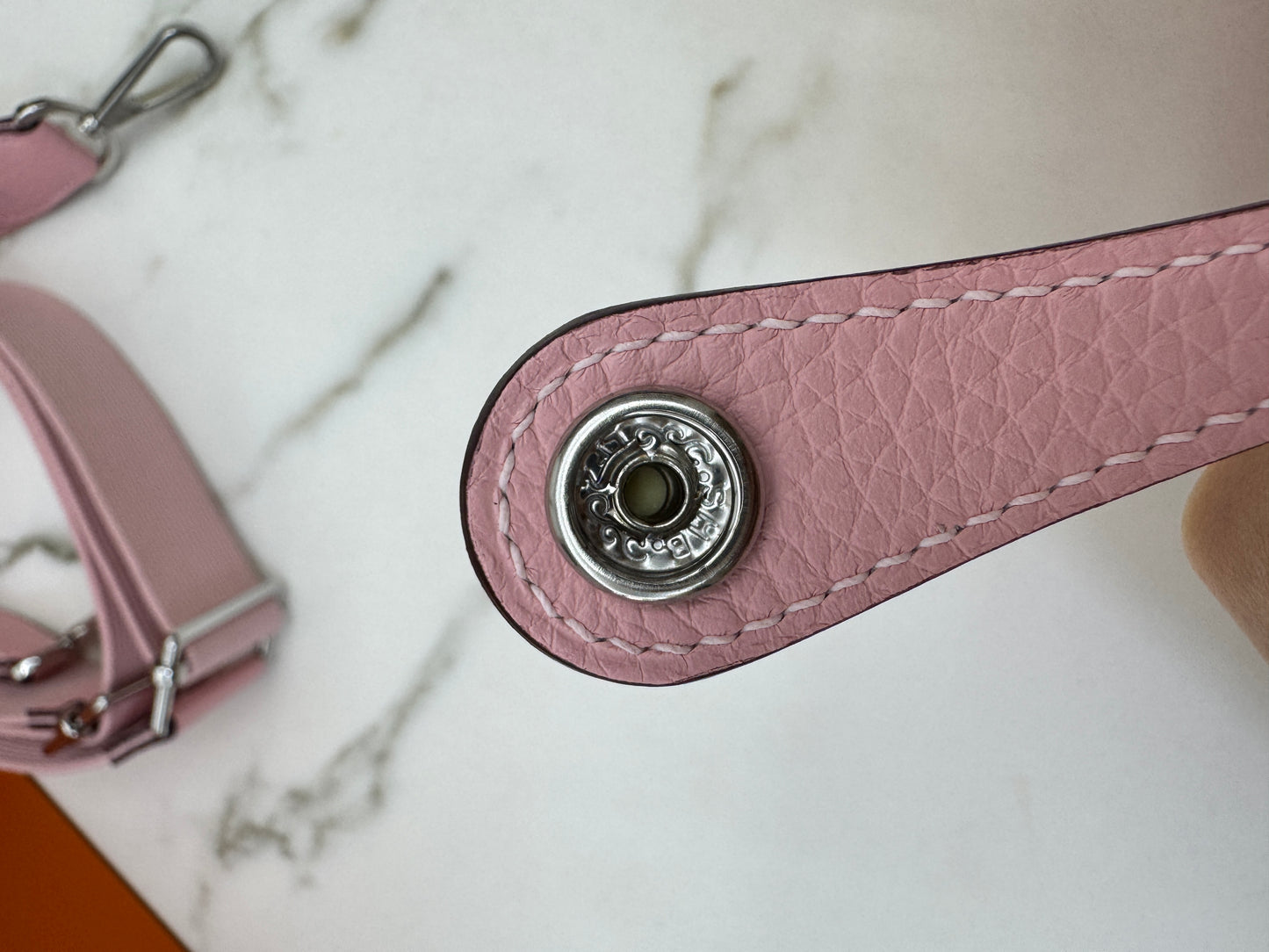 HERMES Evelyne 23 櫻花粉銀扣 3Q Rose Sakura PHW