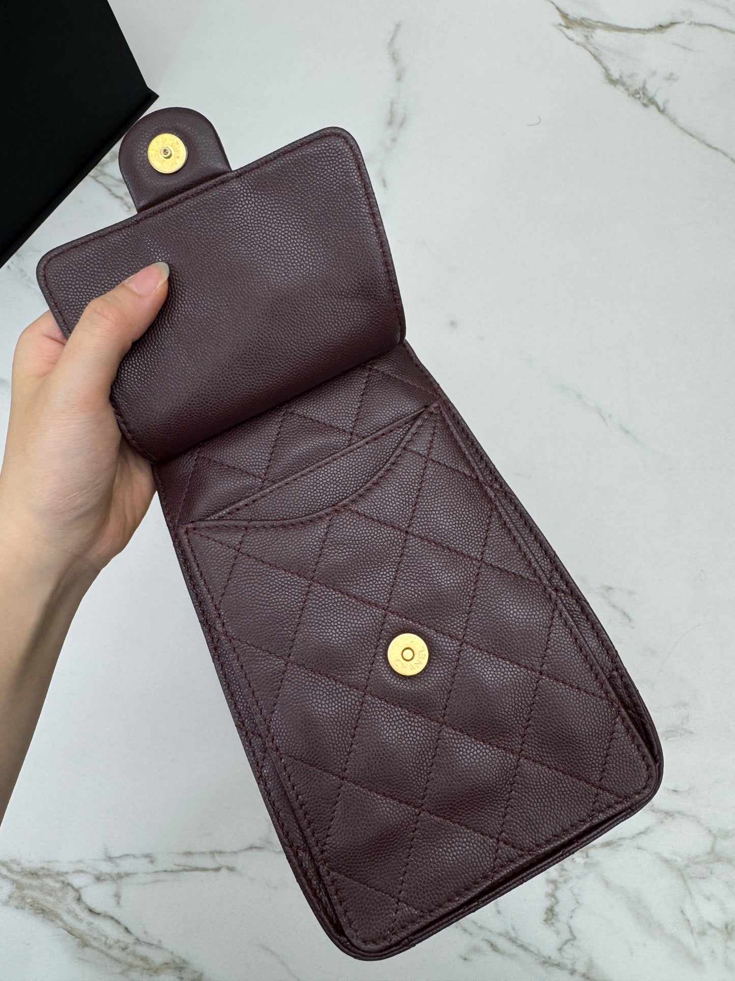 CHANEL 25Bag 荔枝牛皮 Small Chocolate