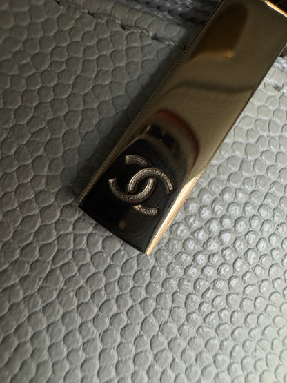 CHANEL Mini Cocohandle 霧霾藍/冰川藍 Cloud Blue