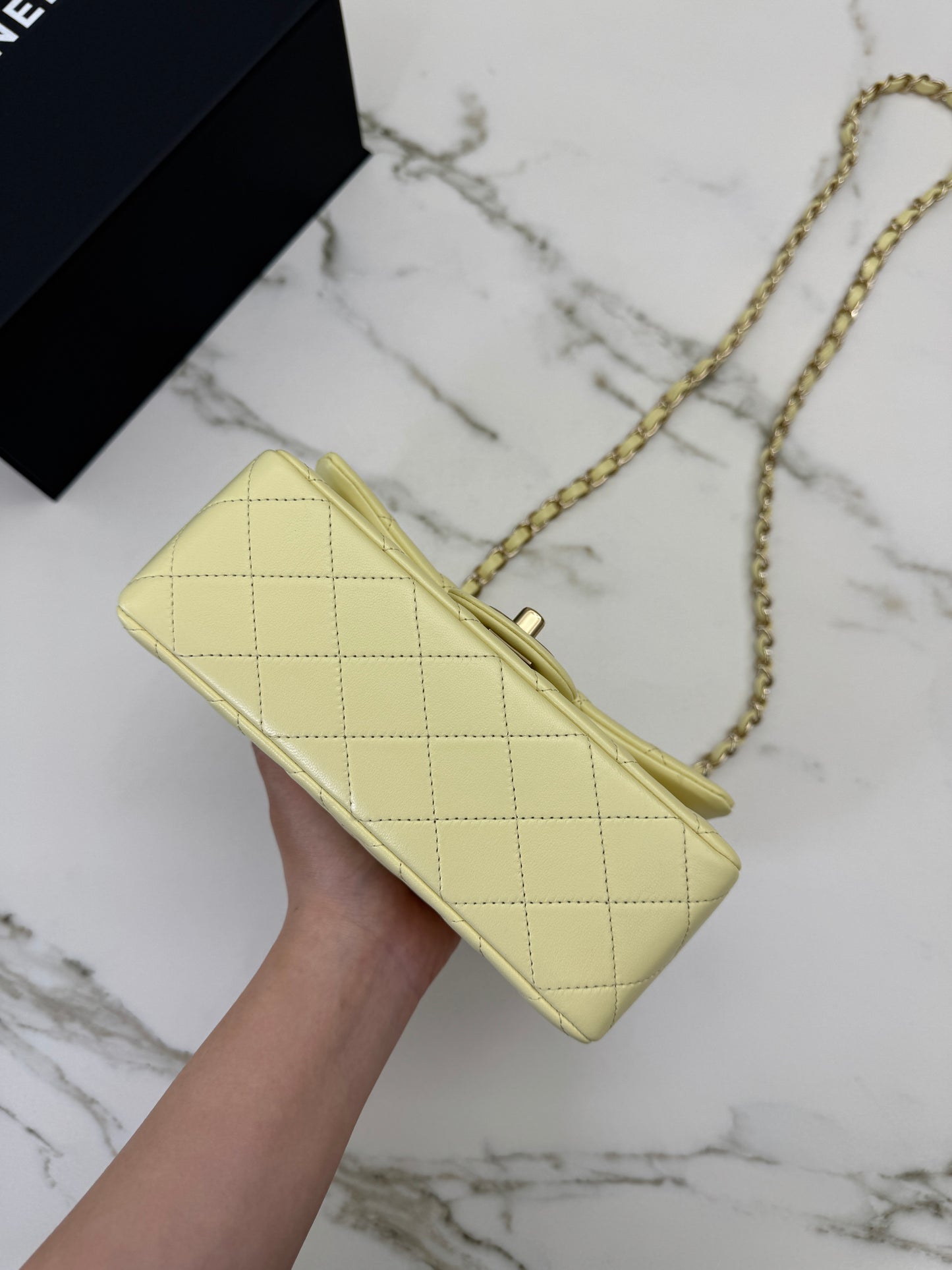 CHANEL Mini CF20 25S小雞黃 Lambskin