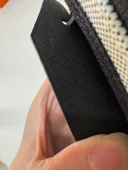 HERMES Mini Herbag 熊貓色 金扣 H Viking 帆布