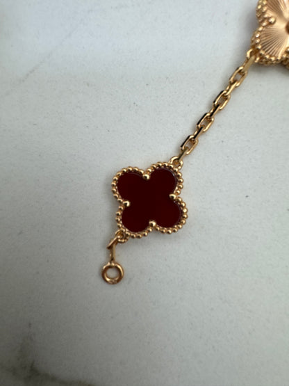 VCA Vintage Alhambra Bracelet 紅玉髓玫瑰金鐳射