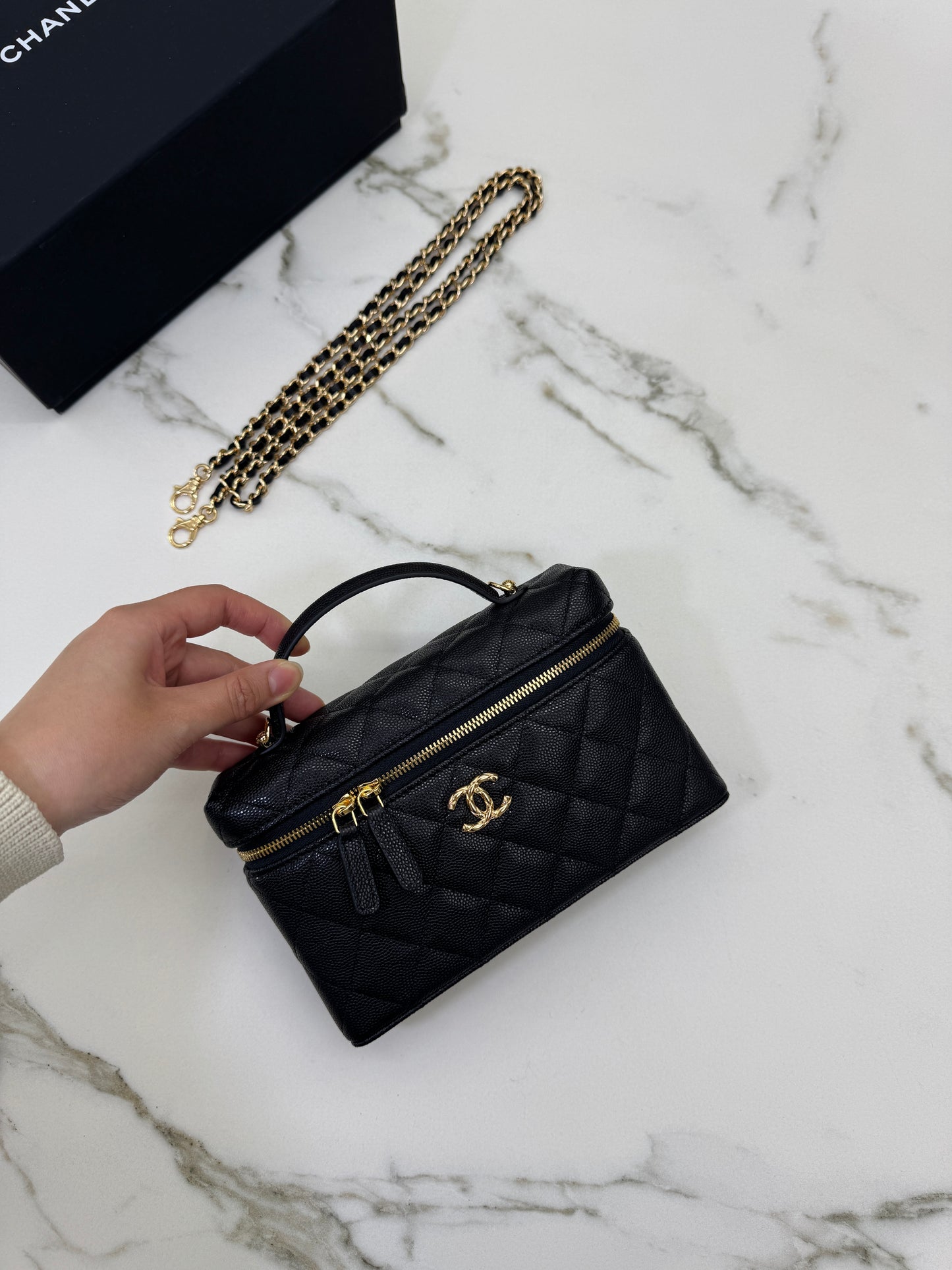CHANEL 26C 菱格紋Logo LP盒子包