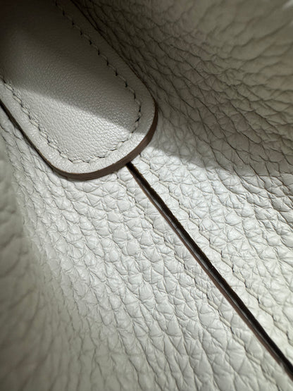 HERMES In The Loop 豬鼻菜籃子 M4奶灰色銀扣 Gris Pale PHW