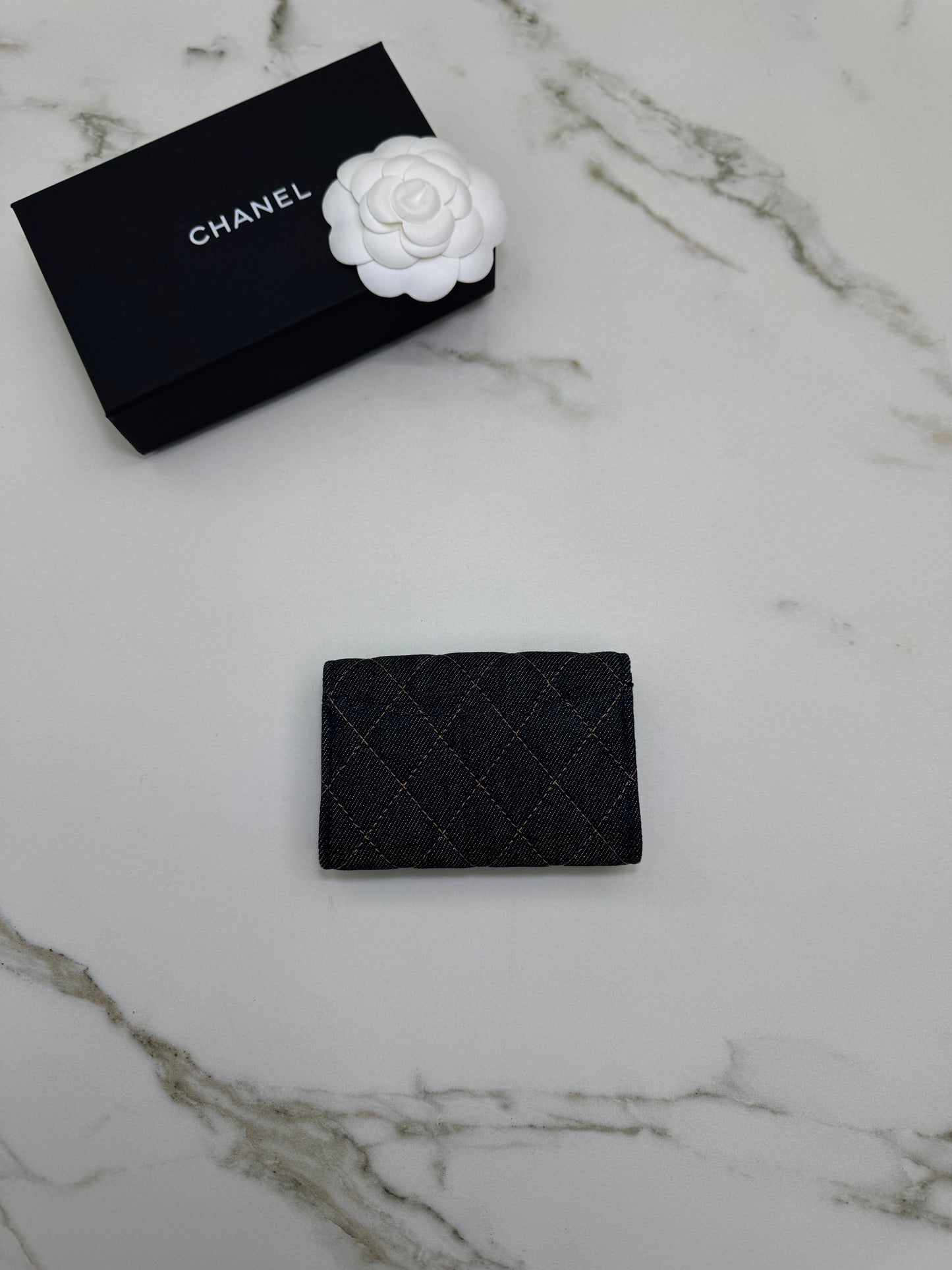 CHANEL 26P牛仔CF卡包 Flap Cardholder