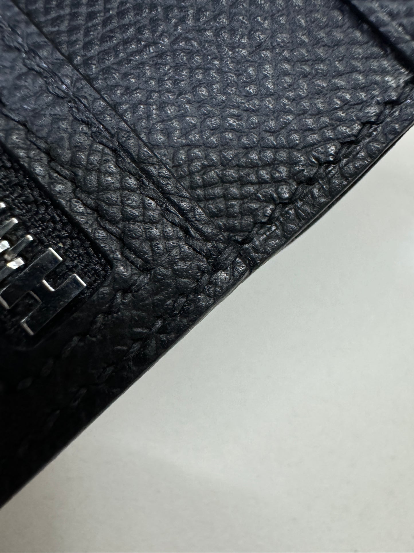 HERMES Bearn Compact Wallet 黑銀 短款 Epsom PHW