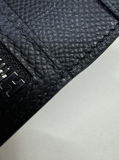 HERMES Bearn Compact Wallet 黑銀 短款 Epsom PHW