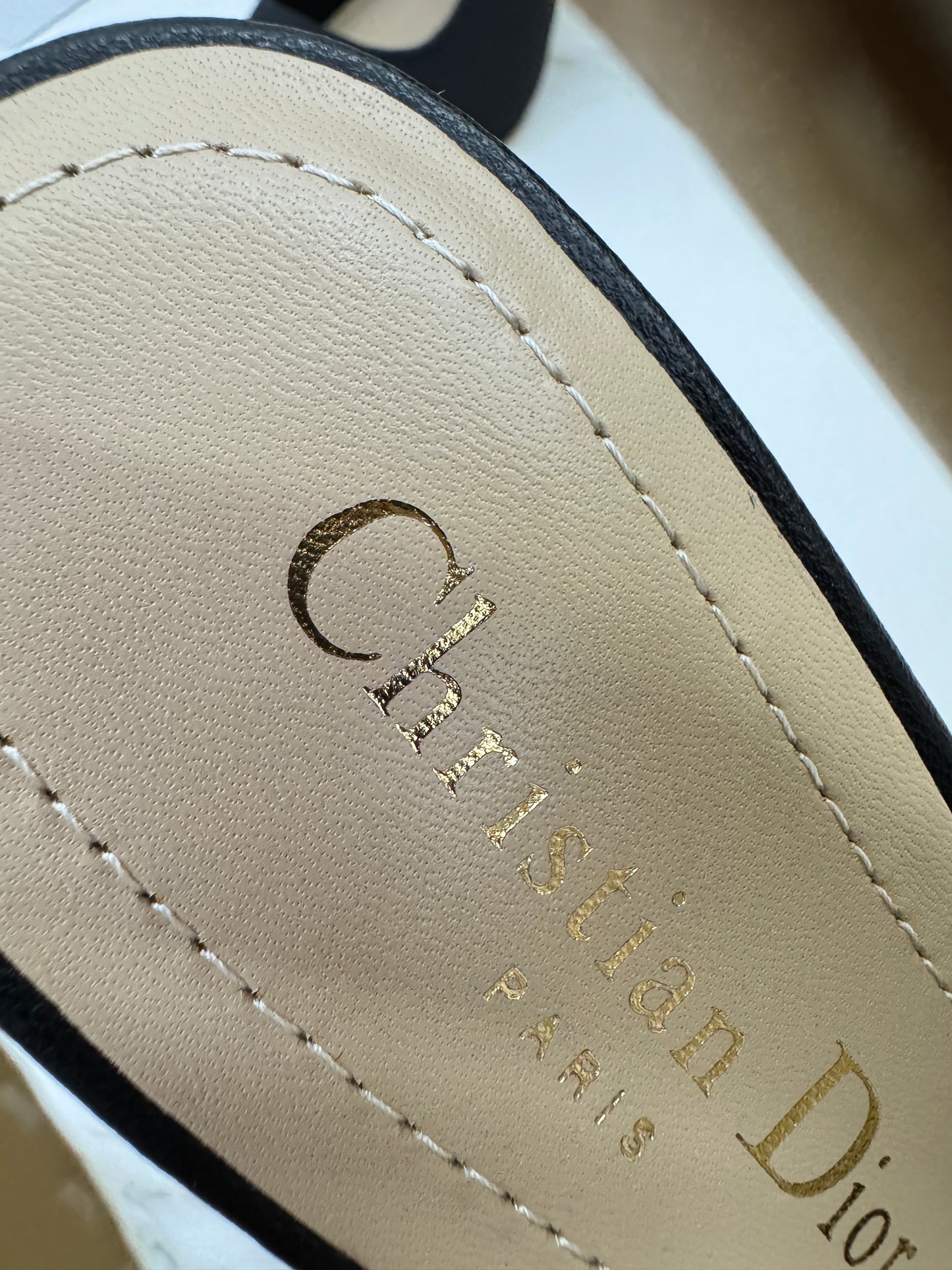 DIOR J'adior Slingback 黑色科技布 10cm