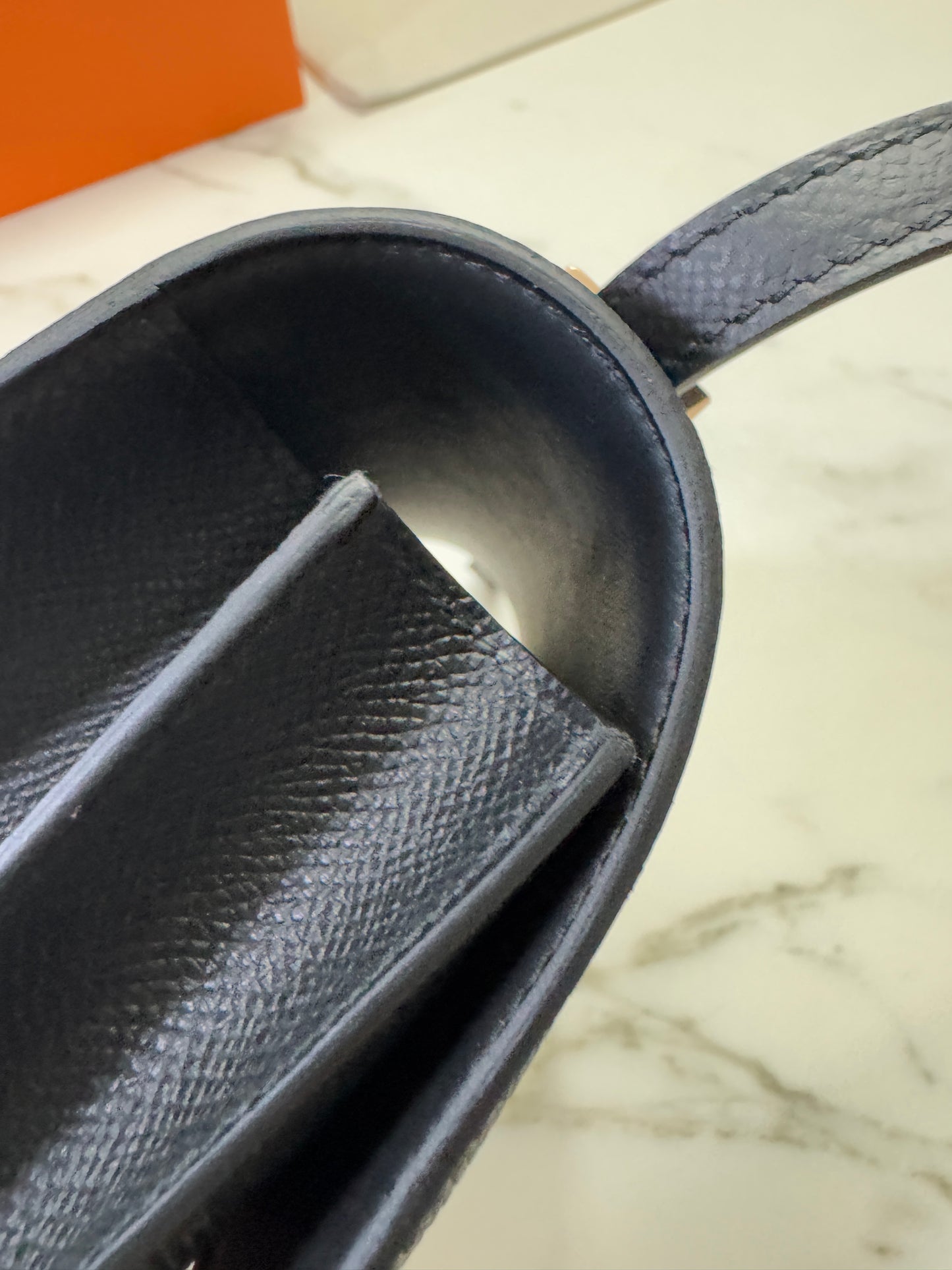 HERMES Mini Constance 黑色 玫瑰金扣 Epsom