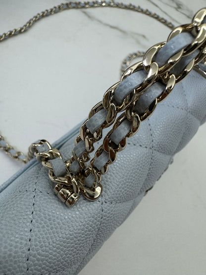 CHANEL 25S Kelly 手機包 Baby Blue