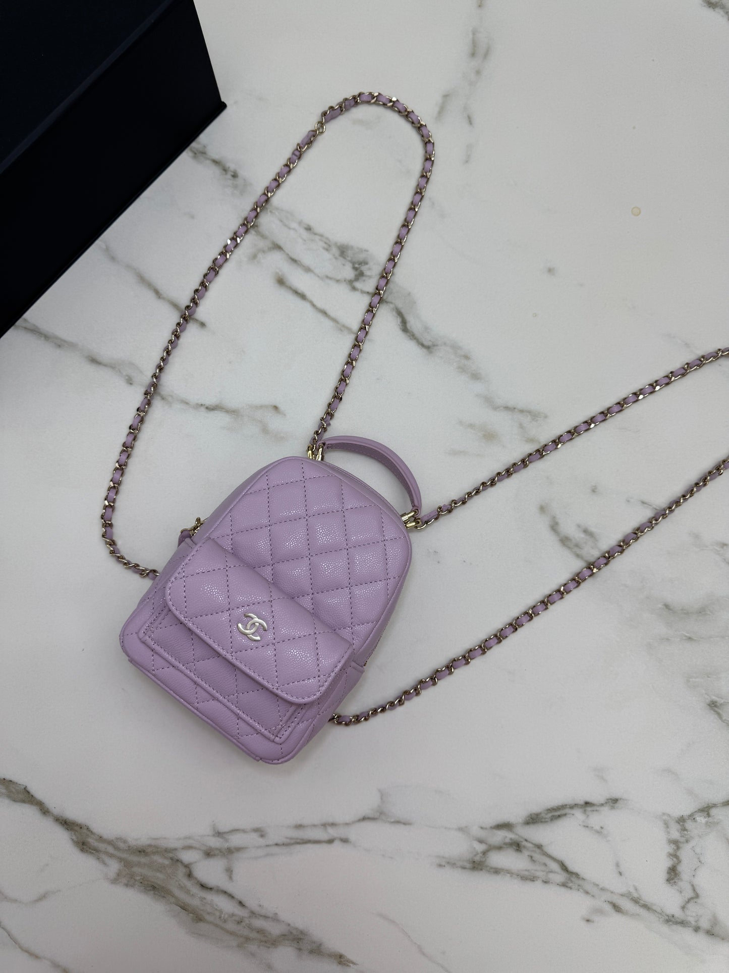 CHANEL Mini Backpack 小書包 24A粉紫色