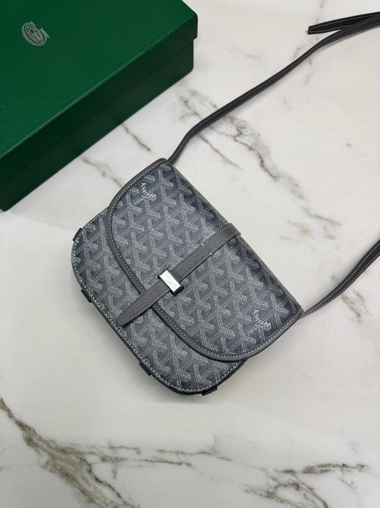 GOYARD Belvedere 郵差包 灰色 PM