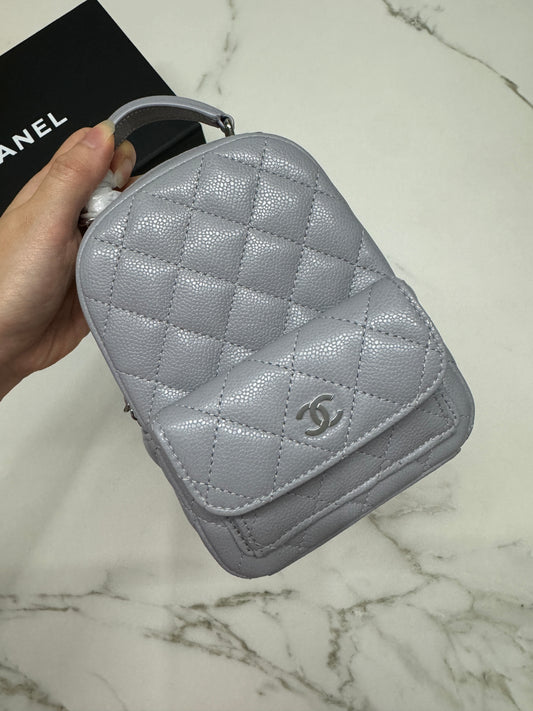 CHANEL 小書包 淺灰色 backpack