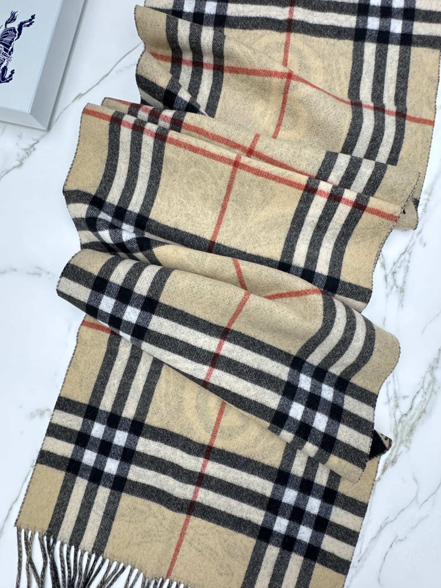 BURBERRY 雙面戰馬圍巾