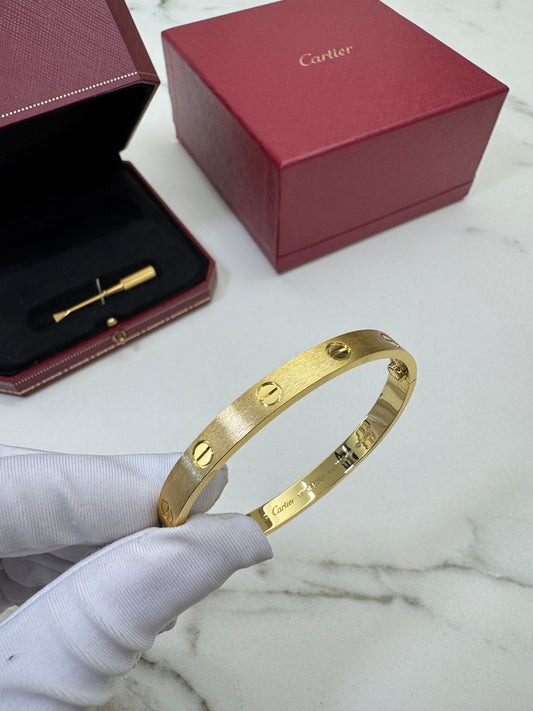 CARTIER Love Bracelet Brushed Gold Color