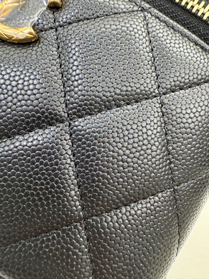 CHANEL 24S 調節扣 珠光黑長盒子