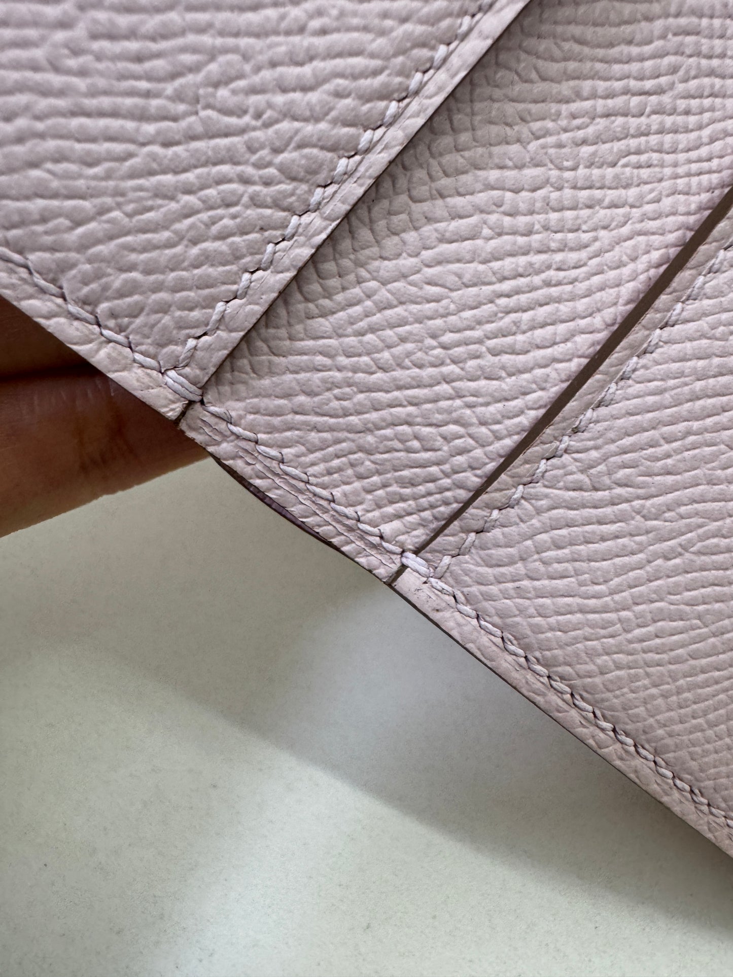 HERMES Bearn Wallet 三摺錢包 夢幻紫銀扣 Epsom Mauve Pale PHW
