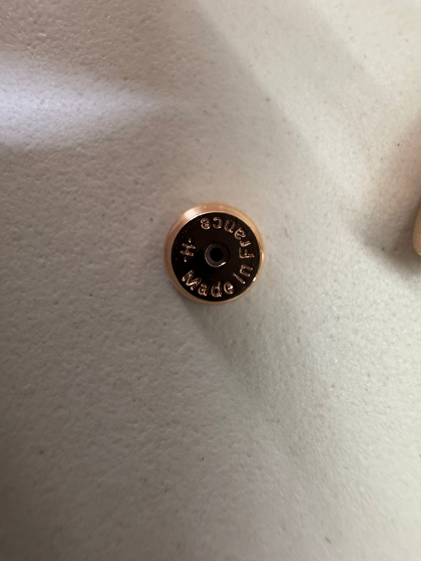 HERMES Pop H 奶茶灰 玫瑰金耳環