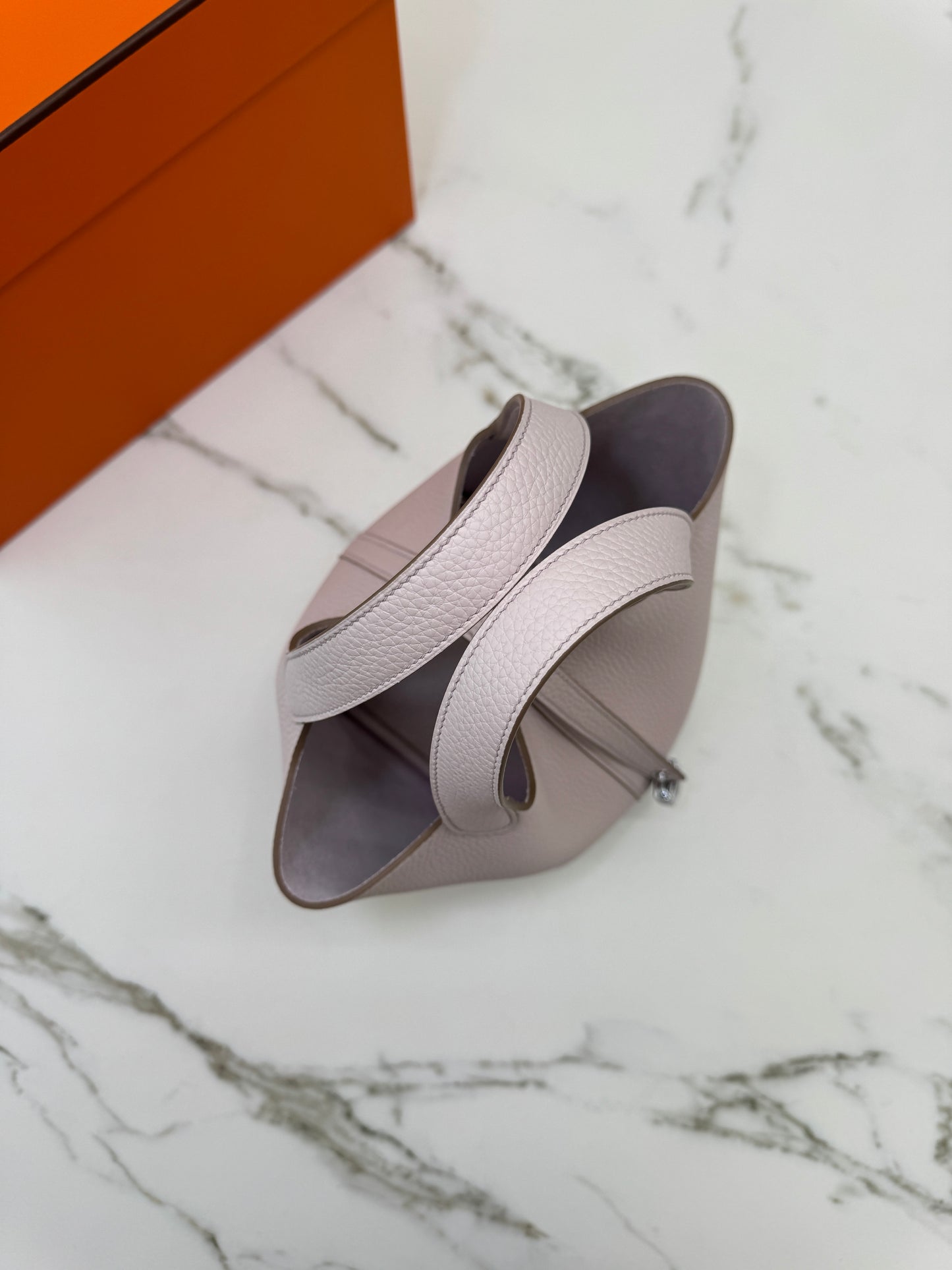 HERMES Picotin Lock 18 夢幻紫銀扣 TC Mauve Pale PHW