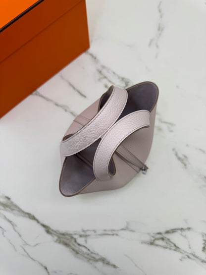 HERMES Picotin Lock 18 夢幻紫銀扣 TC Mauve Pale PHW