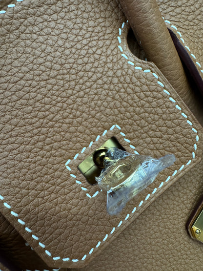HERMES Birkin 25 金棕色金扣 Togo Gold GHW