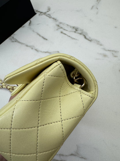 CHANEL Mini CF20 25S小雞黃 Lambskin