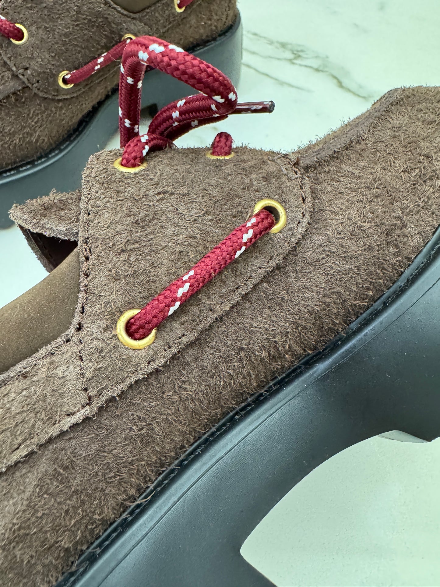 MIU MIU 絨面厚底 Loafers