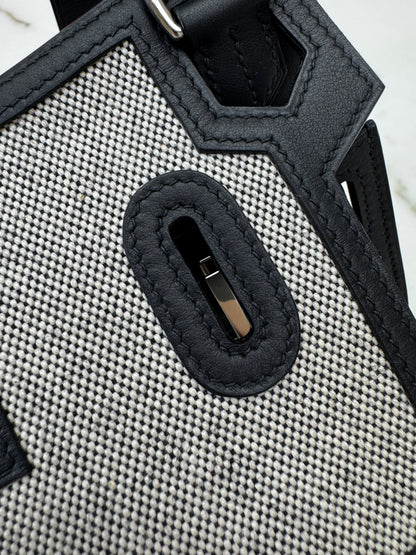 HERMES Mini Jypsiere 熊貓帆布 Swift/ Canvas