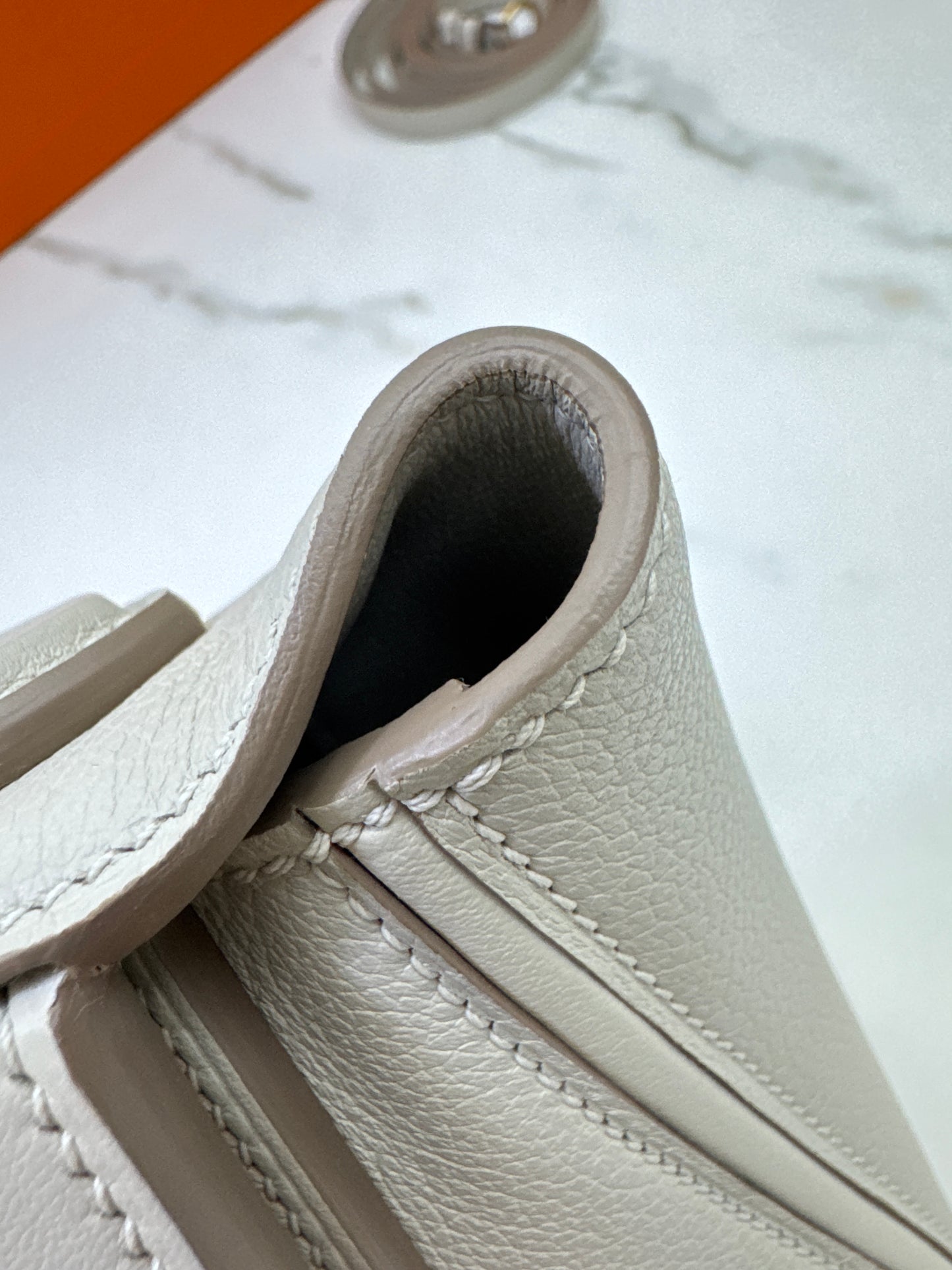 HERMES Mini 2424 冰川白金扣 Evercolor