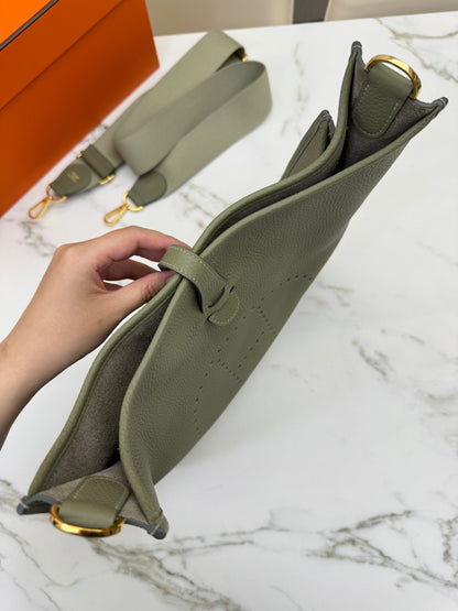 HERMES Evelyne 33 鼠尾草綠金扣 Q1 Sauge GHW