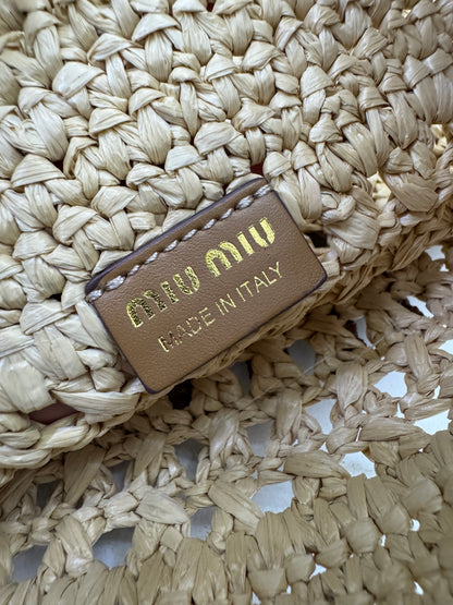 MIU MIU 拉菲草草編包